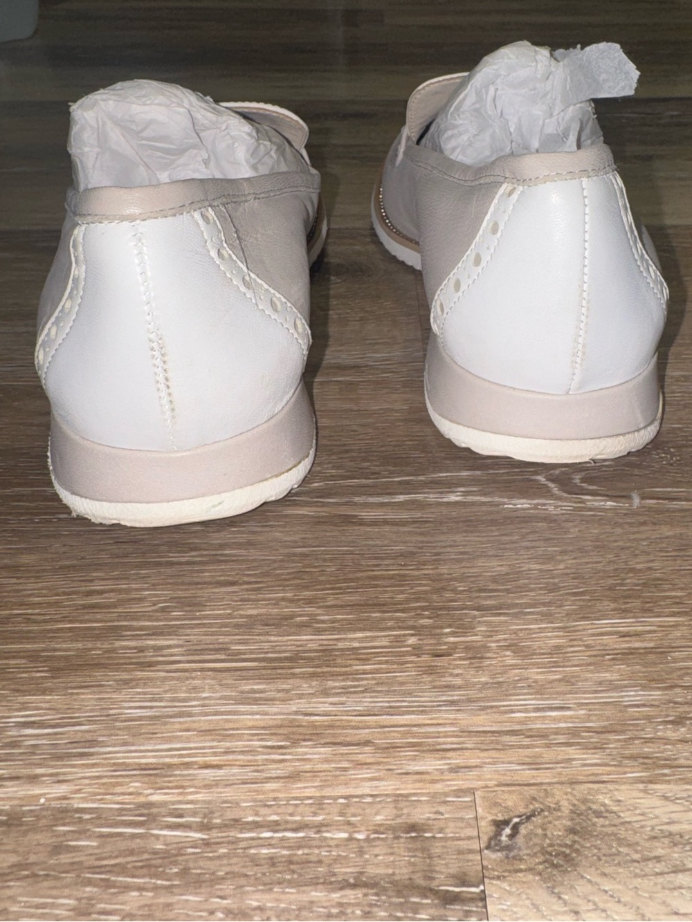 Amalfi by RANGONI Italian white and beige leather loafers - Picture 7 of 8